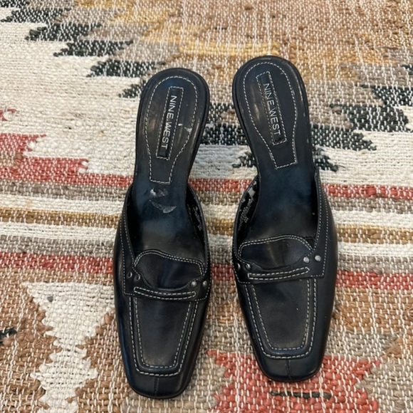 Nine West Shoes - Nine West Black Heeled Mules